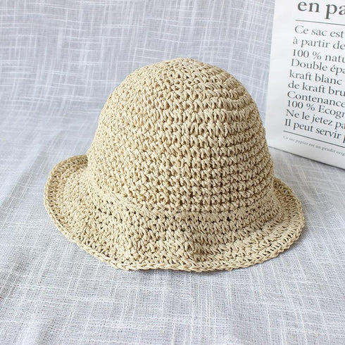 Baby Shade Straw Hat Hand Woven Fisherman Hat. Circumference 20 in. (52 cm)